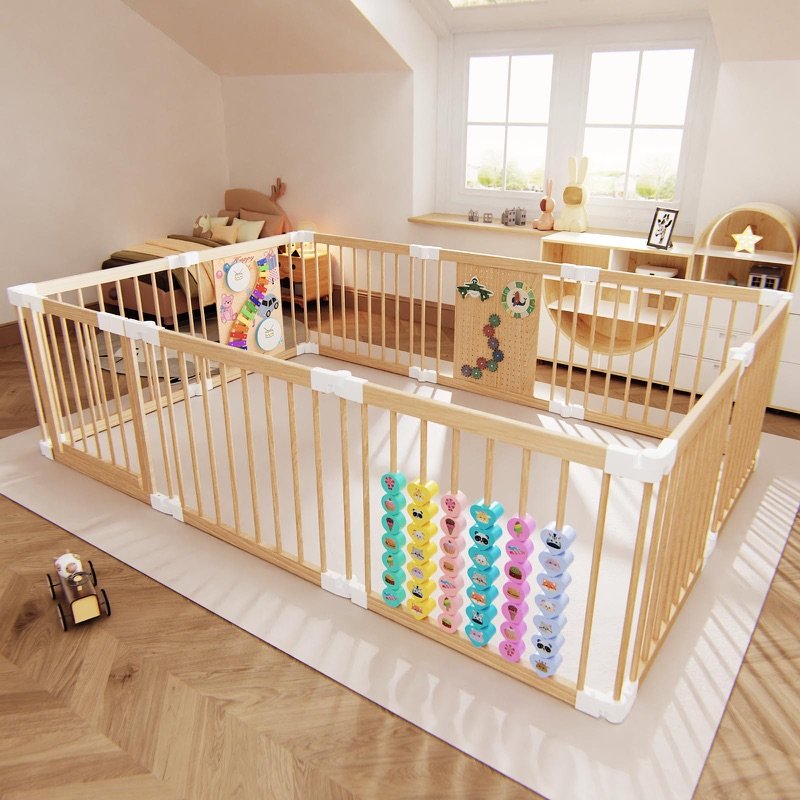 Detail view of the playpen construction